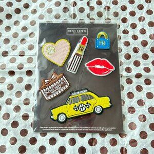Henri Bendel Embroidered Patch Sticker Set for Bendelgirl Pouch - NWT MSRP $38